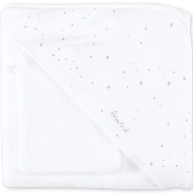 Cape de bain bambou Stary blanc (90 x 90 cm) Bemini