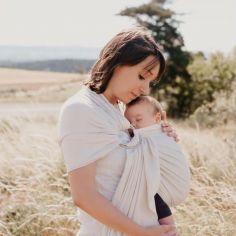 Echarpe de portage My sling sans noeud en jersey coton bio écru