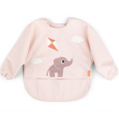Bavoir à manches avec poche Playground rose - Done by Deer