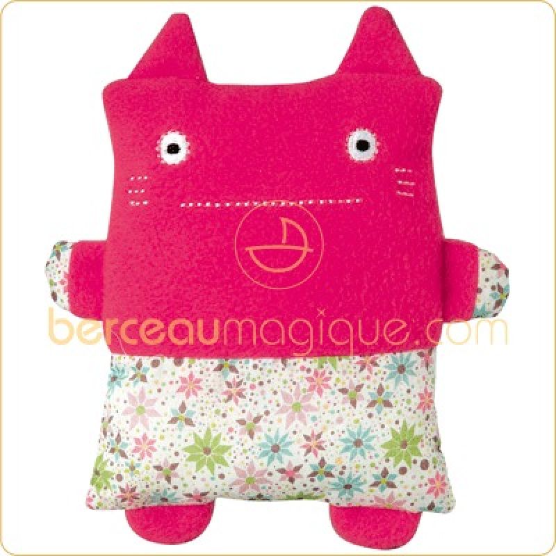 Peluche Chat carré Pink (19 cm) Trousselier