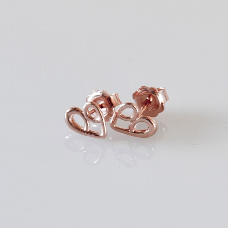 Boucles d'oreilles coeur BaA (argent plaqué or rose) BeA legami preziosi