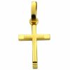 Croix carrée 14 x 10 mm (or jaune 750°) - Premiers Bijoux
