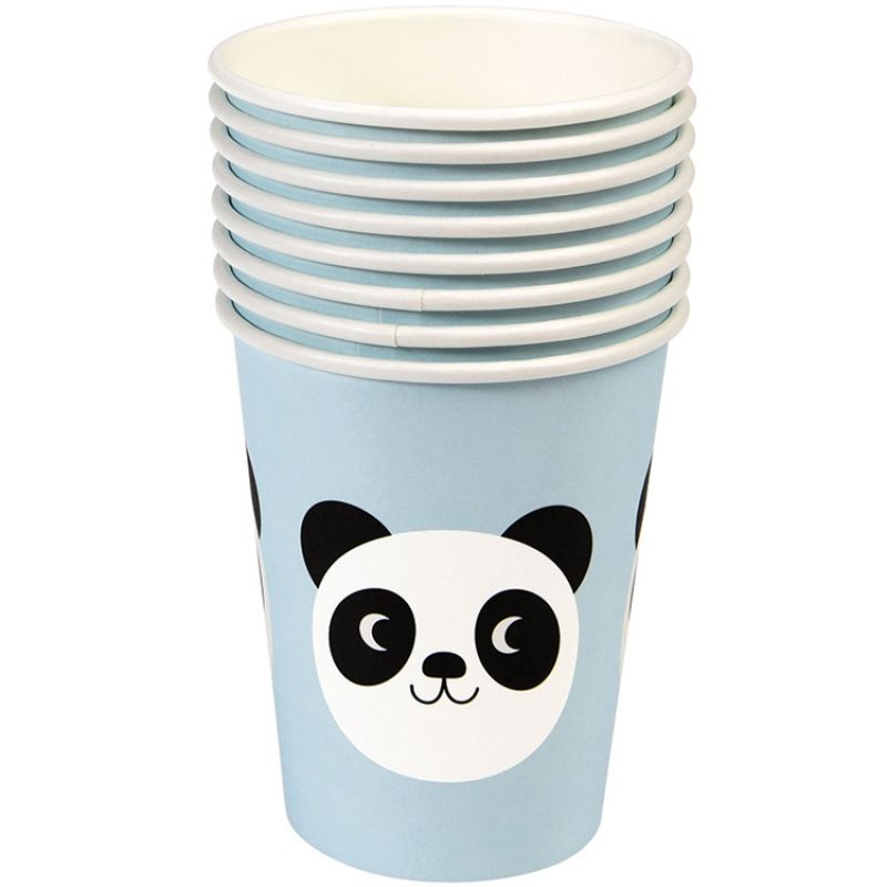 Lot de 8 gobelets en carton Miko le panda REX
