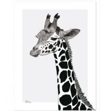 Affiche la girafe (30 x 40 cm)  par Lilipinso