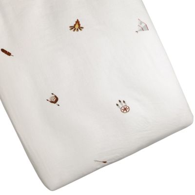 Drap housse en coton bio Petit Plume (50 x 83 cm)