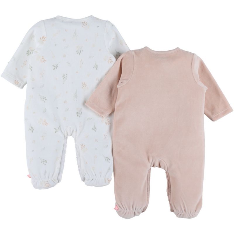 Lot de 2 pyjamas Velours Girafe & fleurs (3 mois) Noukie's Produit 3