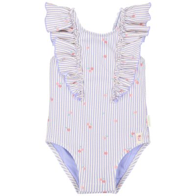 Maillot de bain 1 pièce à volants Dreamy Stripes (3-4 ans)