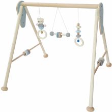 Arche de jeux avec jouets en bois bleue  par Bass et Bass