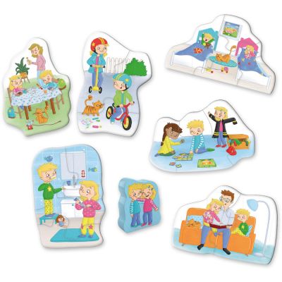 Lot de 6 puzzles enfant Ma journée Haba