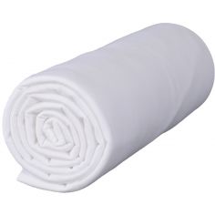 Drap housse en coton bio jersey extensible blanc (60 x 120 cm)