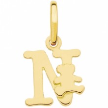 Pendentif initiale N (or jaune 375°)  par LuluCastagnette