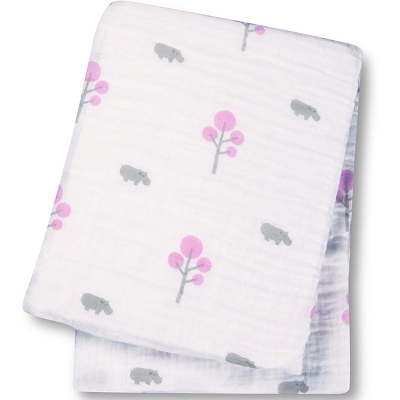 Maxi lange hippo rose (120 x 120 cm) Lulujo