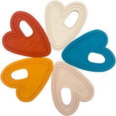 Anneau de dentition cœur Terracotta