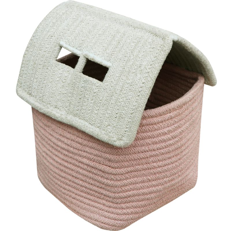 Panier de rangement maison vintage nude (22 x 22 x 34 cm) Lorena Canals