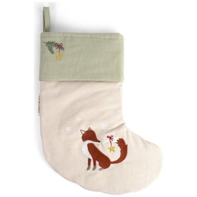 Chaussette de Noël brodée Wonderful Winter Renard Filibabba