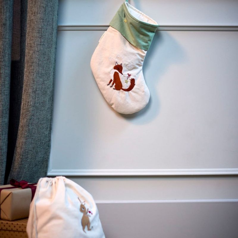 Chaussette de Noël brodée Wonderful Winter Renard Filibabba Produit 3