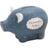 Tirelire Simon le cochon bleu (12 cm) - Amadeus Les Petits
