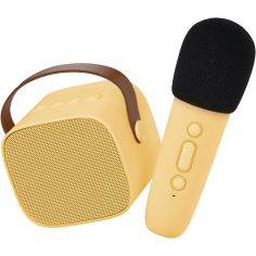 Boîte karaoké enceinte et micro Jaune - Lalarma