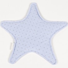 Doudou plat Elodie étoile bleu clair (32 x 32 cm)  par Pasito a pasito