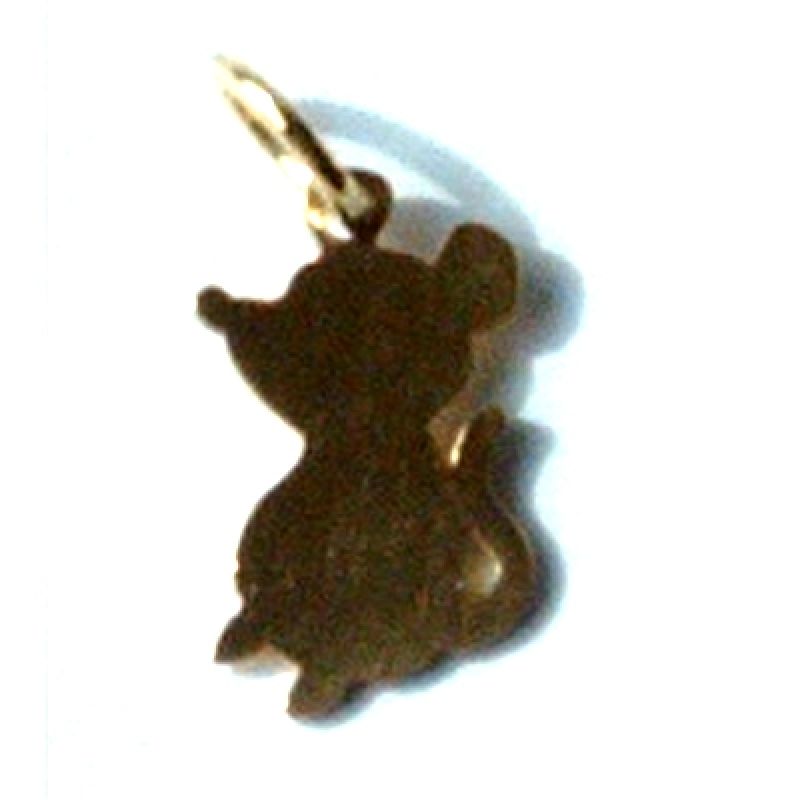 Pendentif souris (or jaune 750° ou or blanc 750°) Loupidou