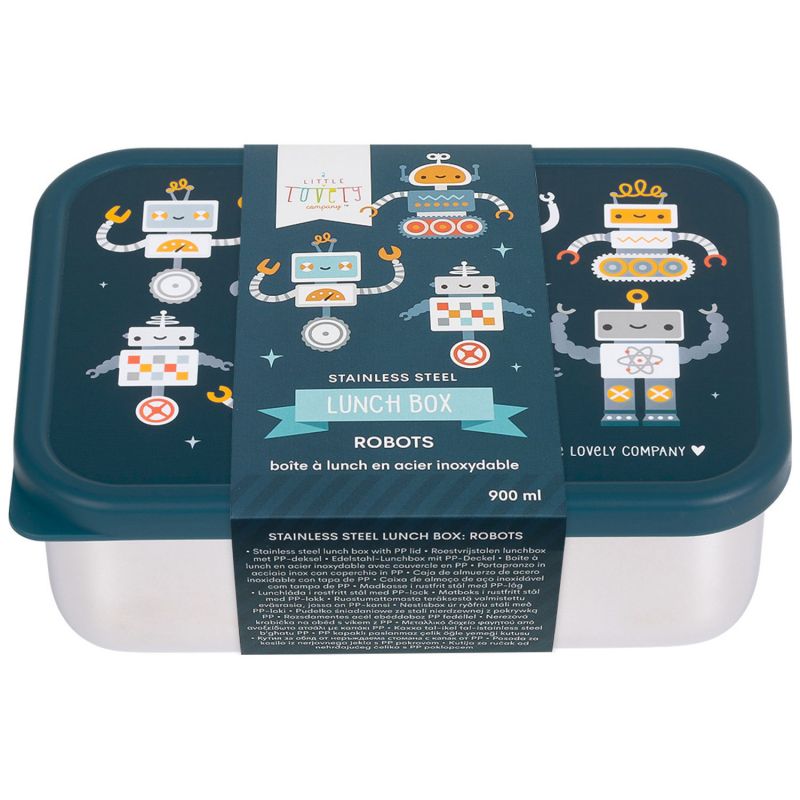 Lunch box en acier inoxydable Robots A Little Lovely Company Packaging 6