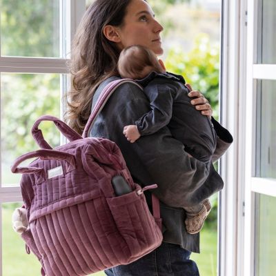 Sac à dos à langer Cherry Velvet