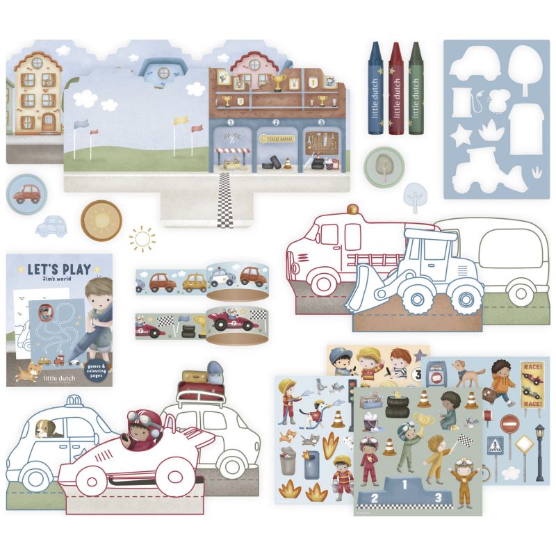 Valisette d'activités créatives Jim Véhicules Little Dutch Produit 3