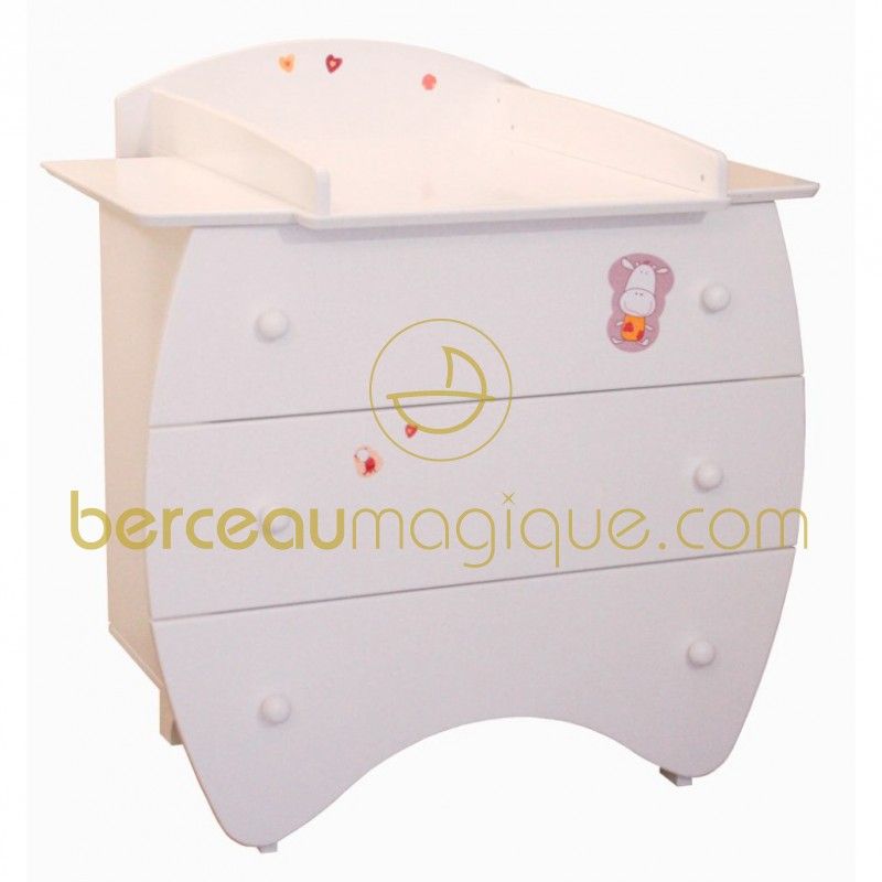 Commode 3 tiroirs Montréal blanc Candide