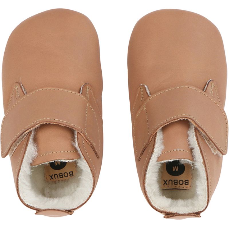 Bottines bébé fourrées en cuir Arctic caramel (3-9 mois) Bobux