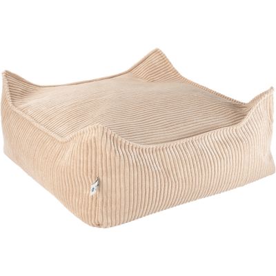 Pouf Ottoman Square Brown Sugar velours côtelé  par Wigiwama