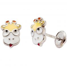 Boucles d'oreilles Girafe (argent) - Baby bijoux