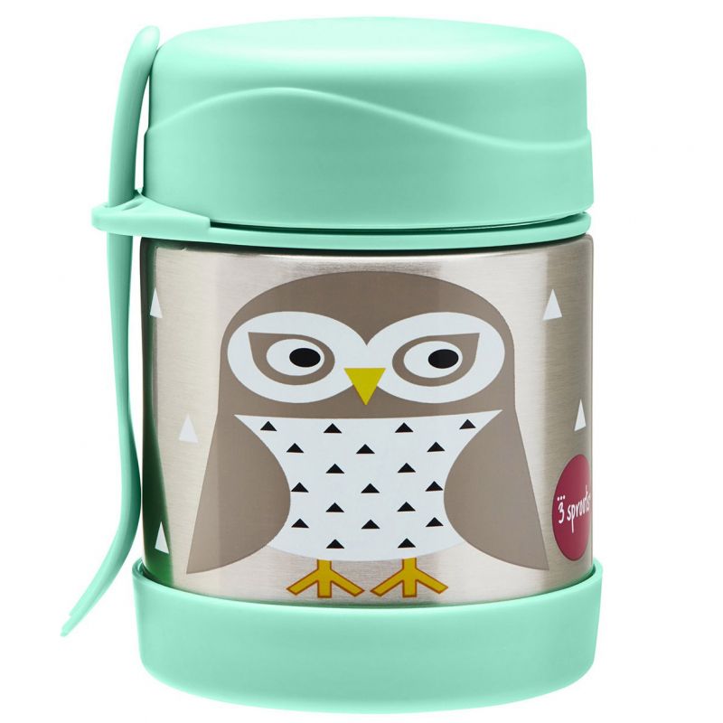 Thermos alimentaire avec fourchette Chouette (350 ml) 3 sprouts