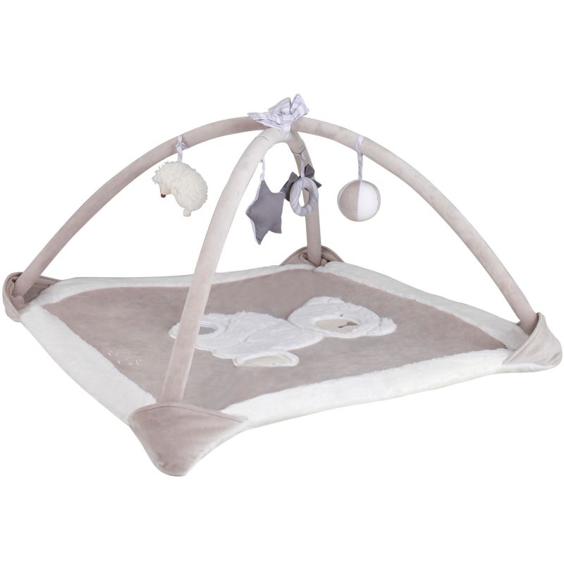 Tapis d'éveil gris clair avec arches Tartine et Chocolat