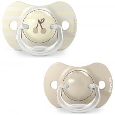 Lot de 2 sucettes symétriques SXPro Birdies Beige (18 mois et +) - Suavinex