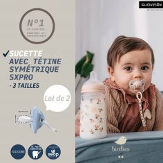 Lot de 2 sucettes symétriques SXPro Birdies Beige (18 mois et +)