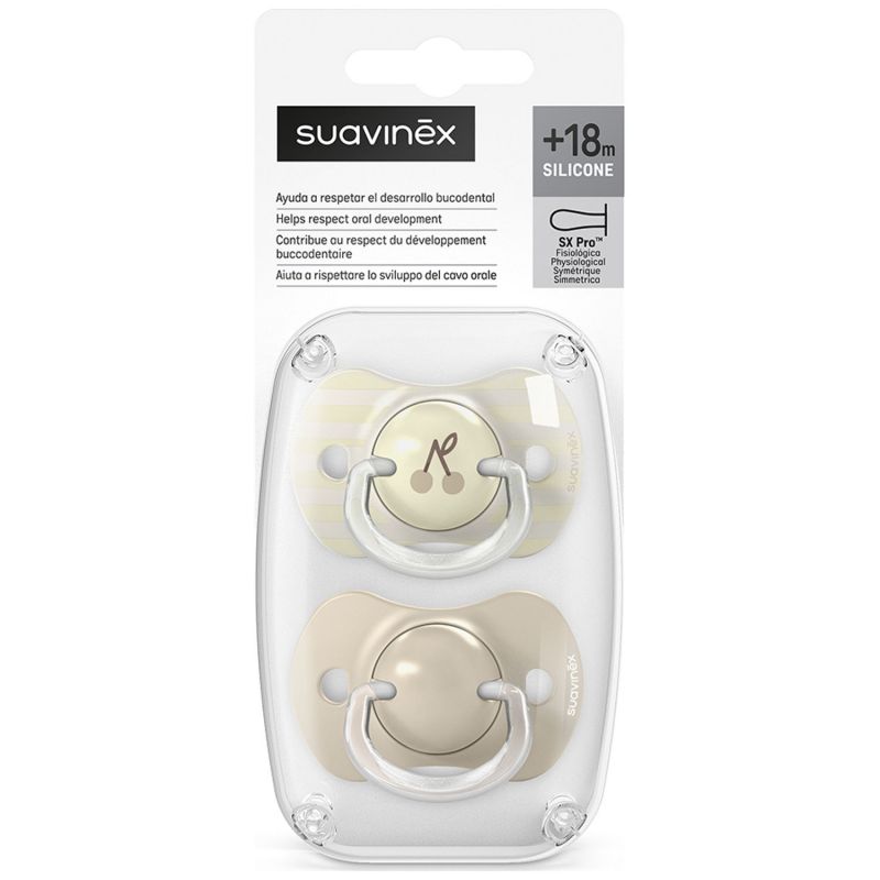 Lot de 2 sucettes symétriques SXPro Birdies Beige (18 mois et +) Suavinex Packaging 6
