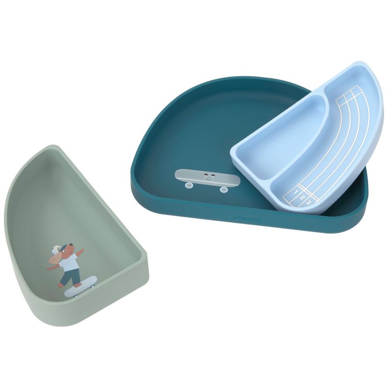 Assiette à compartiments en silicone Tiny Team Chien Lässig Produit 5