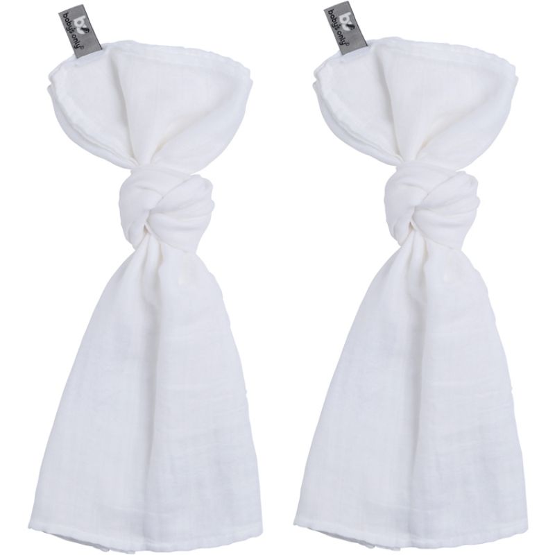 Lot de 2 langes blancs (60 x 70 cm) Baby's Only