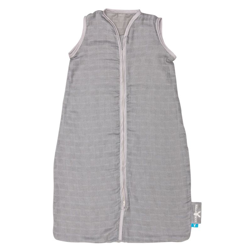 Gigoteuse 0-6 mois légère en mousseline de coton gris Wallaboo