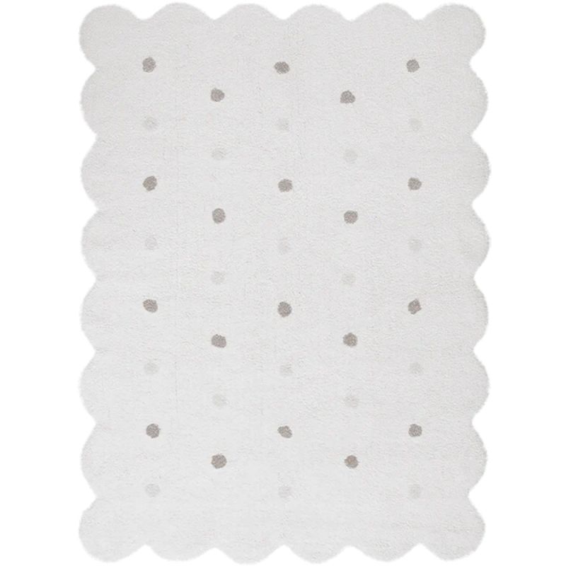 Tapis lavable biscuit blanc à pois (120 x 160 cm) Lorena Canals