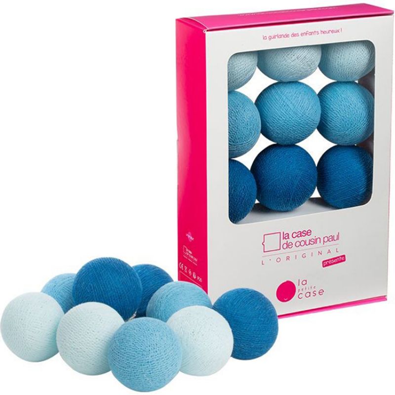 Coffret guirlande veilleuse 9 boules à piles Lucien La case de cousin paul