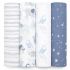 Lot de 4 maxi langes en coton Time to Dream (112 x 112 cm) - Reconditionné - aden + anais