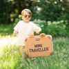 Valise enfant Mini Traveller en teddy brun  par Childhome