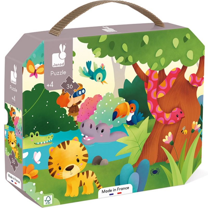 Puzzle Les animaux sauvages (36 pièces) Janod Packaging 1