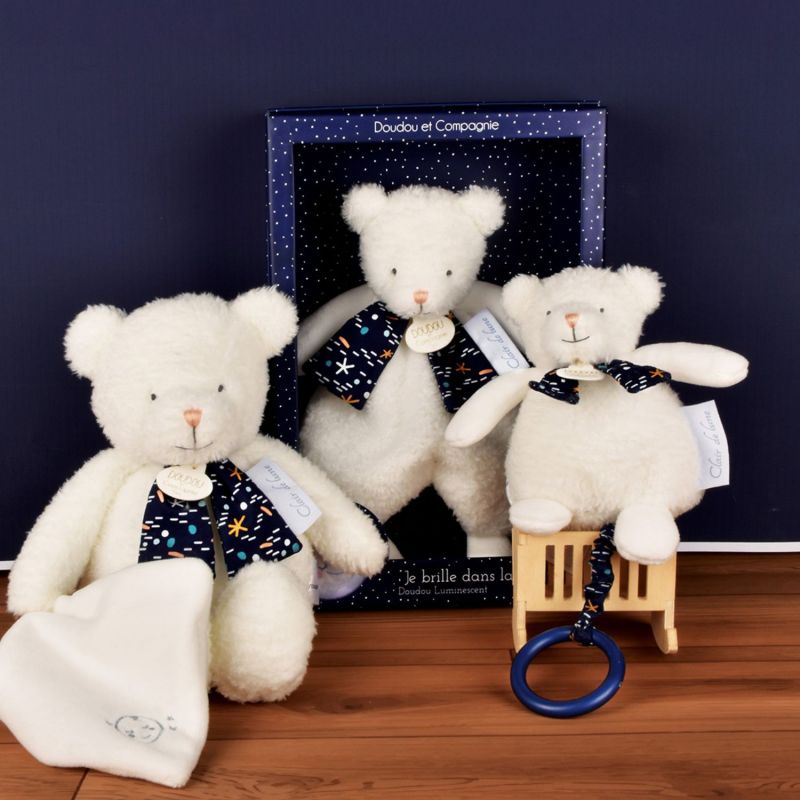 Peluche veilleuse Ours Pantin luminescent Clair de Lune (28 cm) Doudou et Compagnie Ambiance 5