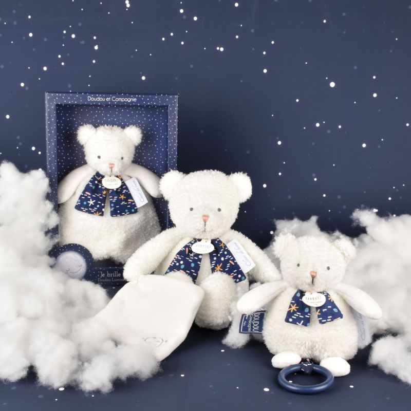 Peluche veilleuse Ours Pantin luminescent Clair de Lune (28 cm) Doudou et Compagnie Ambiance 9