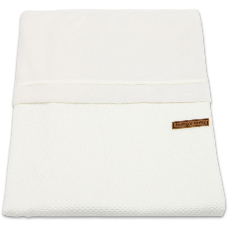 Housse de couette pour berceau Classic blanc ivoire (80 x 80 cm) Baby's Only
