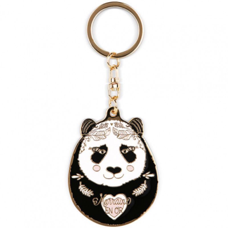 Porte clé panda Marraine en or Créa Bisontine