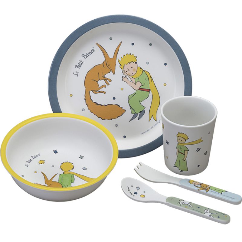 Coffret repas Le Petit Prince bleu (5 pièces) Petit Jour Paris Produit 1 grande taille