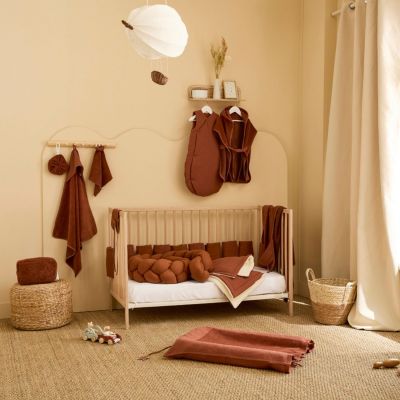 Protège-carnet de santé gaze de coton toffee